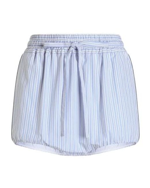 Dolce & Gabbana Blue Striped Drawstring Shorts