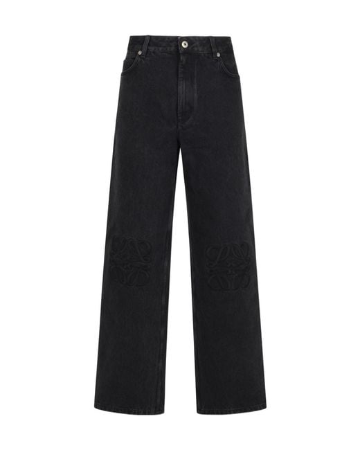 Loewe Blue Anagram Baggy Jeans