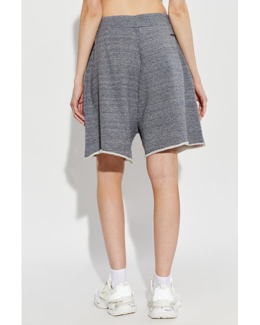DSquared² Gray Wide Leg Shorts