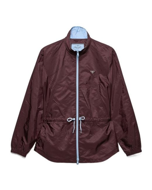 Prada Purple Re-Nylon Drawstring-Waist Jacket