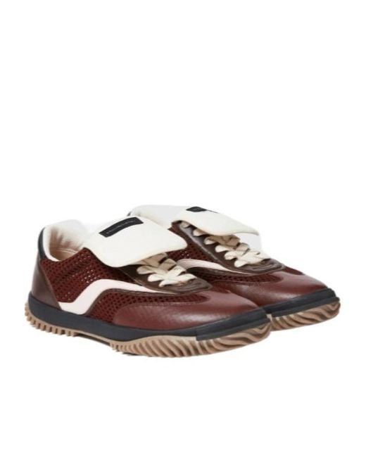 Stella McCartney Brown S-Wave Sport Mesh Panelled Sneakers