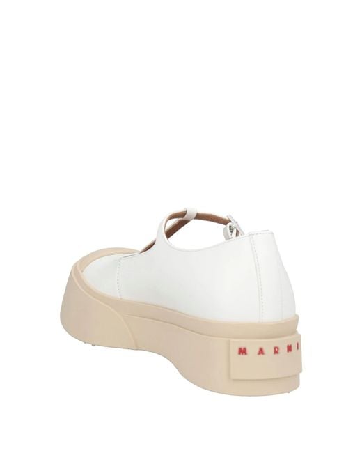 Marni Natural Minimalist Leather Casual Ballet Flats