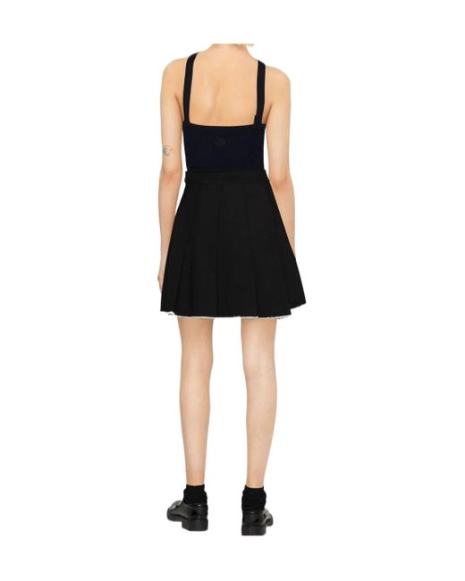 Patou Black Cross-Strap Cable Knitted Top