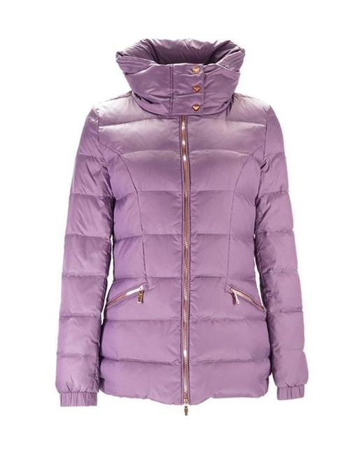 EA7 Purple Logo Details Down Jacket