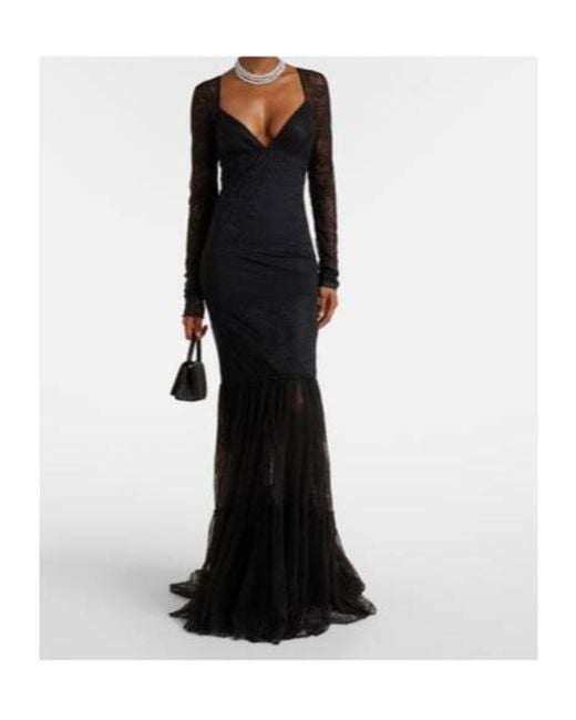Blumarine Black Lace Gown