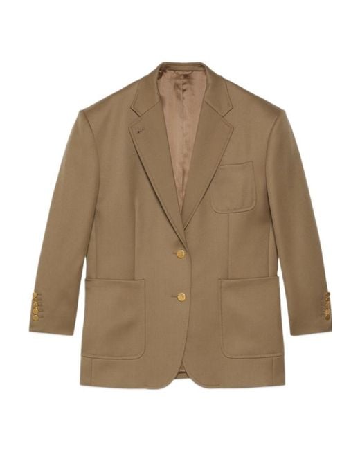 Gucci Brown Single-Breasted Blazer