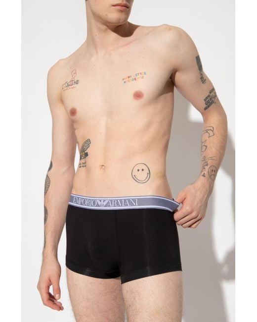 Emporio Armani Black Logo Underwear for men