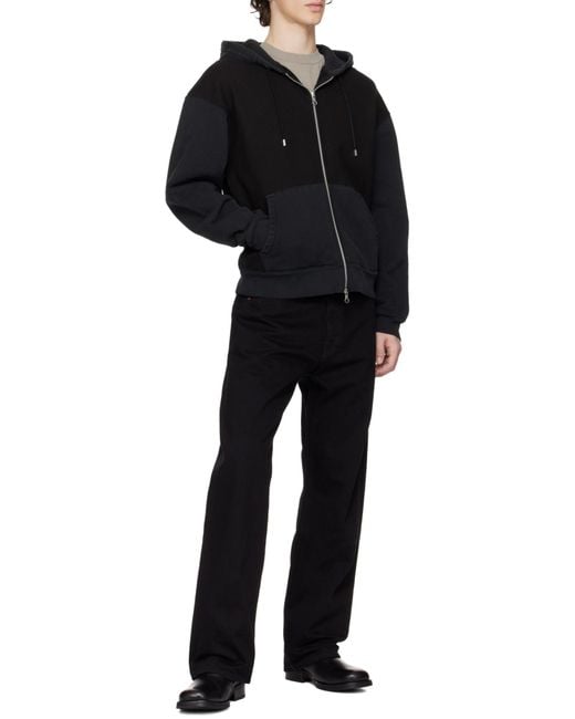 Our Legacy Black Third Cut Straight-Leg Jeans for men