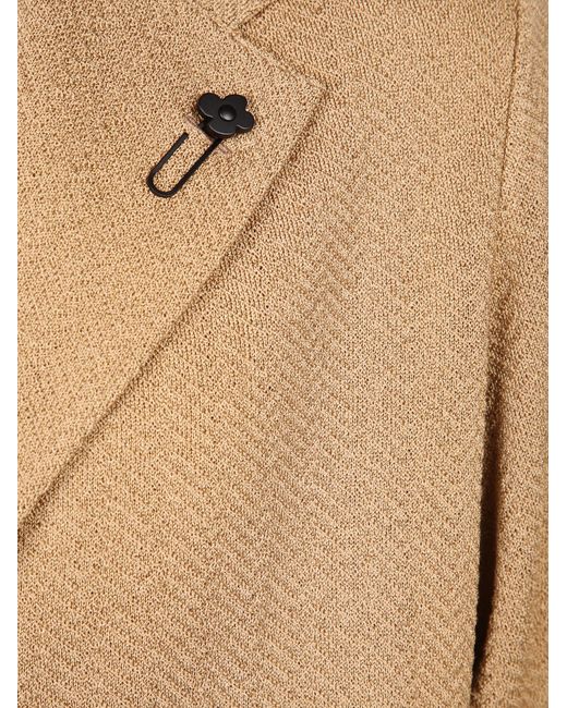 Lardini Natural Herringbone Knit Two-Button Jacket for men