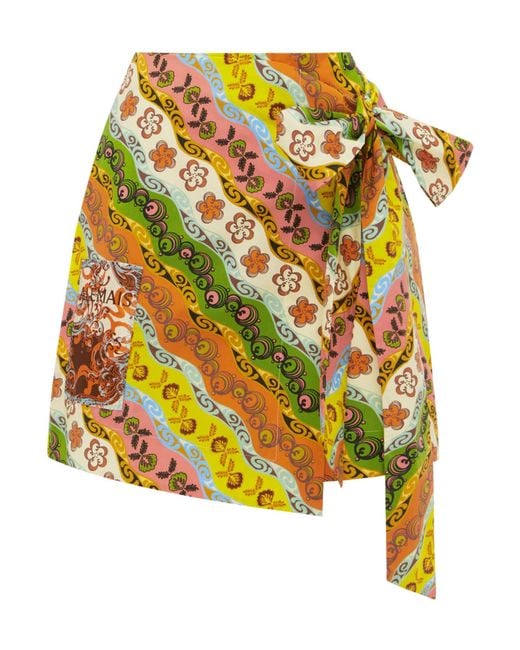 ALÉMAIS Yellow Patterned Skirt