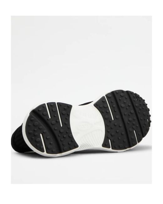 Tod's Black Logo Embossed Lace-Up Sneakers