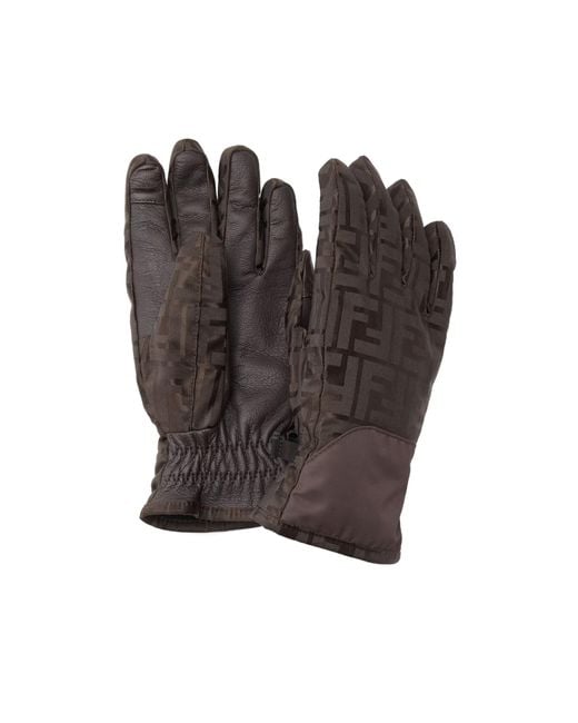 Fendi Multicolor Ff Jacquard Ski Gloves
