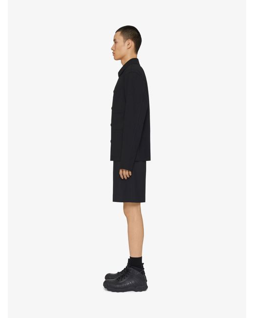 Givenchy Black Elasticated Waist Bermuda Shorts for men