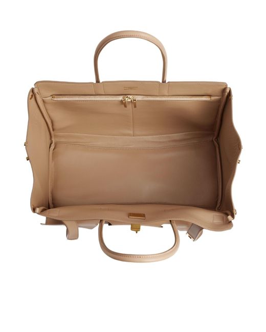 Balenciaga Bel Air Twist-Lock Medium Tote Bag in Brown | Lyst
