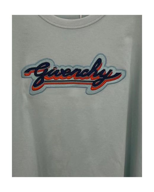 Givenchy Blue Embroidered Logo T-Shirt