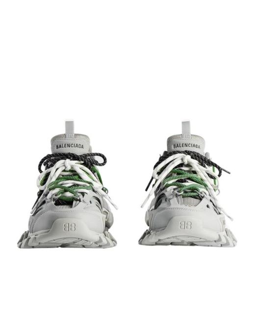 Balenciaga Gray Track Trail Laces Panelled Low-Top Sneaker for men