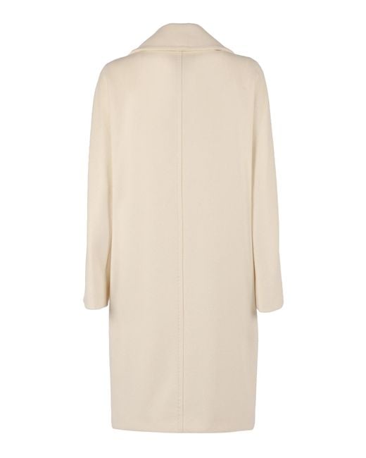 Max Mara Natural Studio Agenda Double-Breasted Long Coat