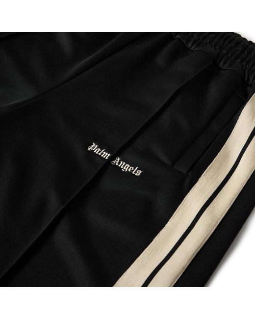 Palm Angels Black Woven Tracksuit Shorts for men