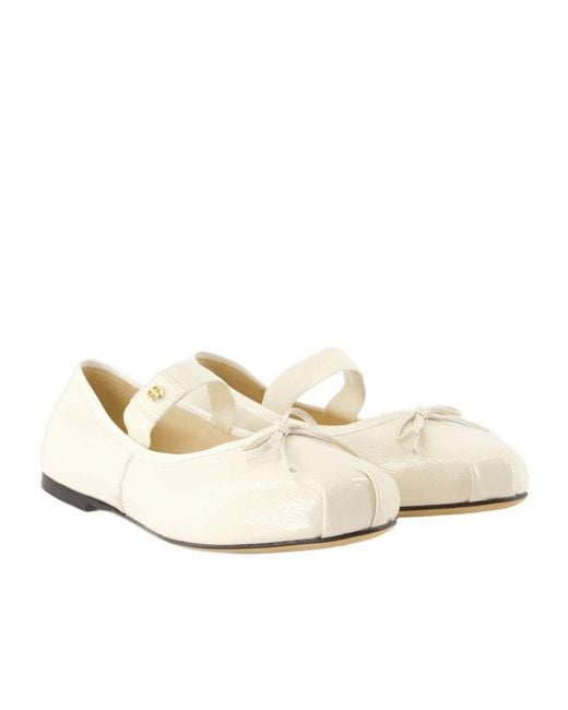 Anine Bing White Jolie Ballet Flats