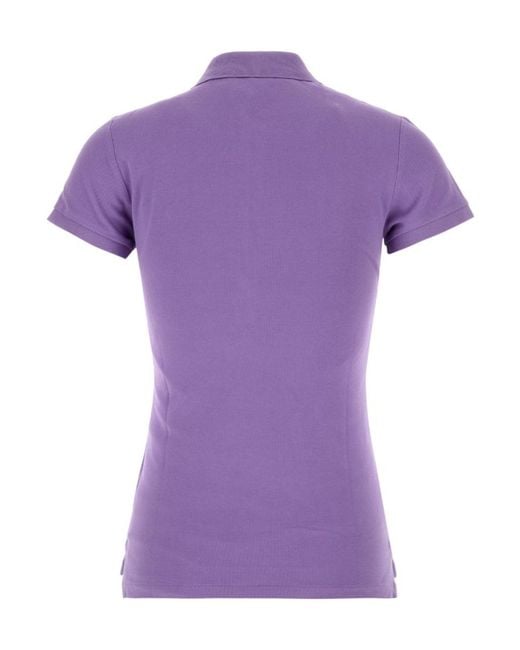 Polo Ralph Lauren Purple Julie Slim Short Sleeve Polo Shirt