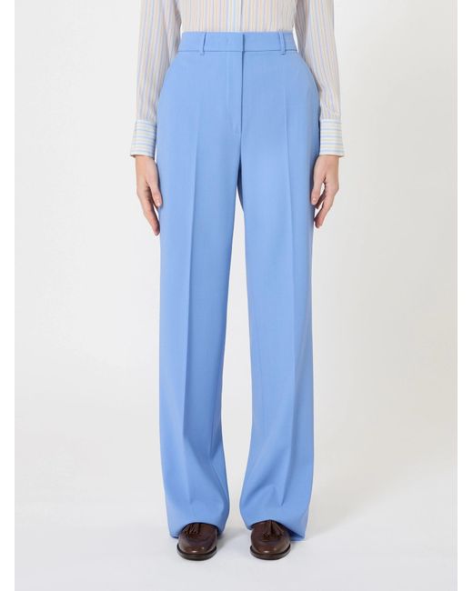 Max Mara Blue Studio Quasar Straight Leg Trousers