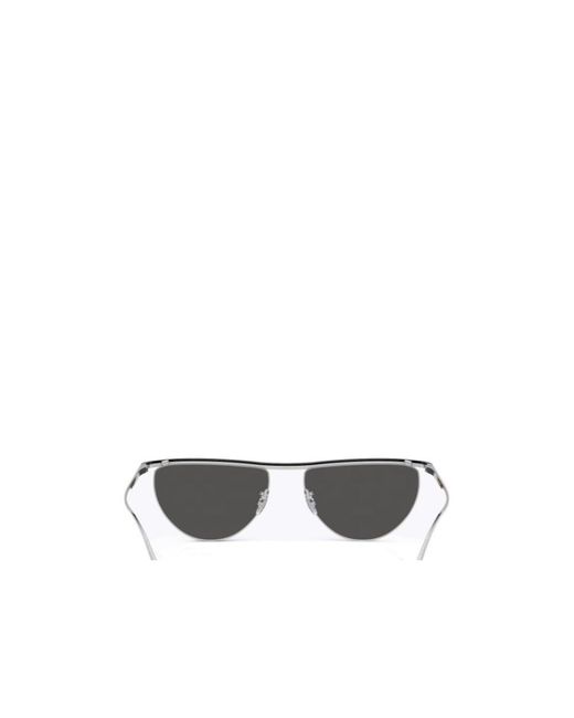 Oliver Peoples White 1984C Round Frame Sunglasses