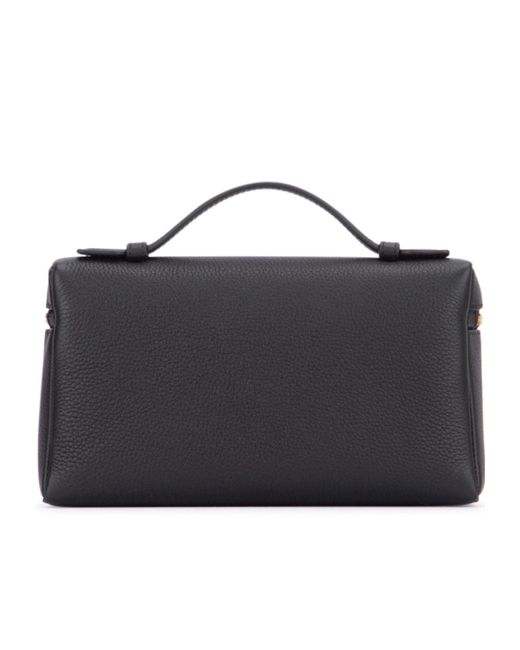 Loro Piana Black Top Handle Handbag