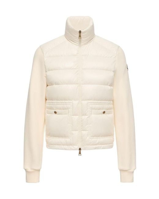 Moncler White Zip-Up Sweatshirt