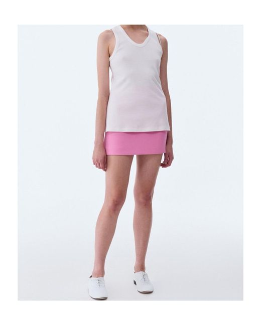 RECTO. Pink Mica Mini Skirt