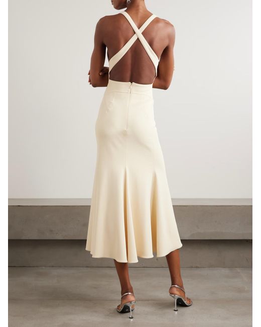 Rabanne White Rabanne Cut-Out Detailed Sleeveless Midi Dress