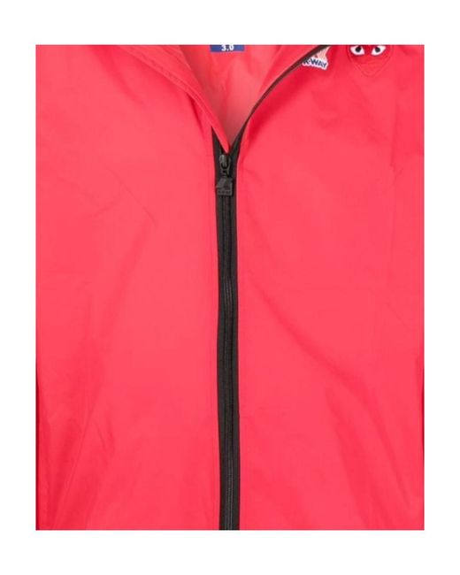 COMME DES GARÇONS PLAY Pink Comme Des Garçons Play X K-Way Logo Patch Zip-Up Jacket for men