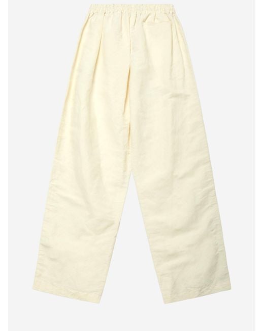 Willy Chavarria White Embroidered Wide-Leg Pants for men