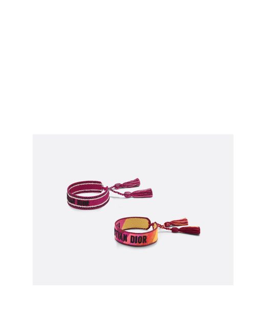 Dior White Miss Christian Bracelet Set