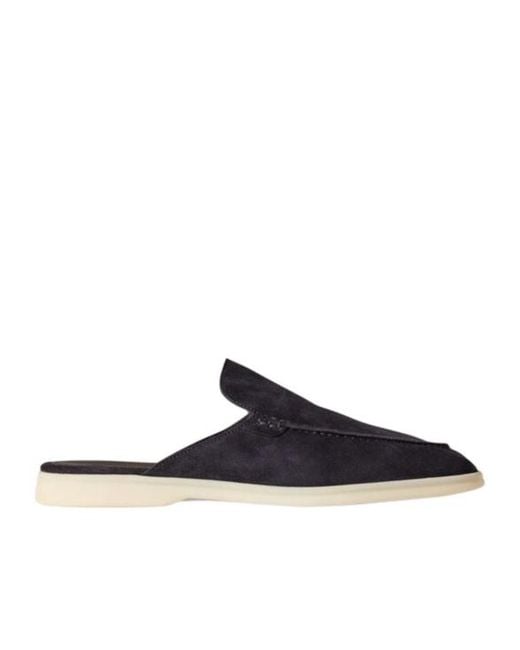Loro Piana Blue Babouche Walk Heel Casual Shoes for men