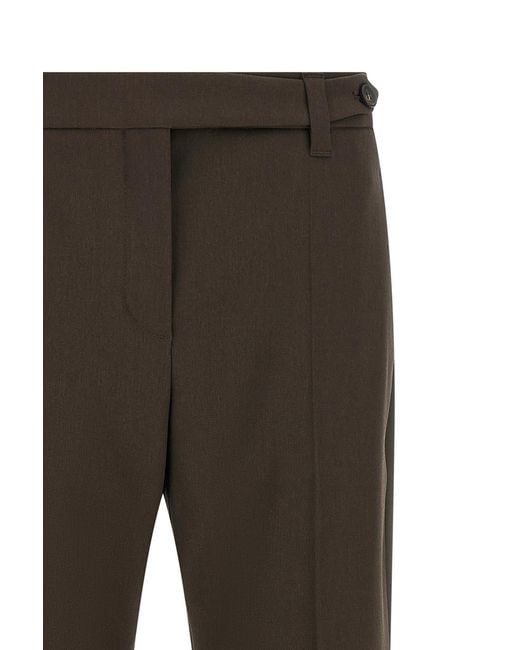 Brunello Cucinelli Gray Casual Pants With Belt Loops