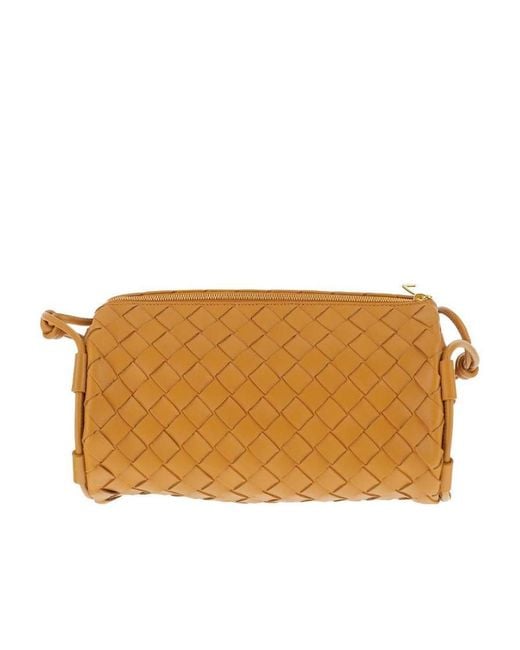 Bottega Veneta Brown Intreciato Knitted Shoulder Bag
