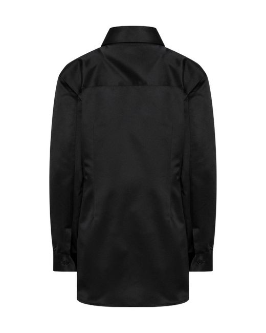 Frankie Shop Black Mini Shirt Dress