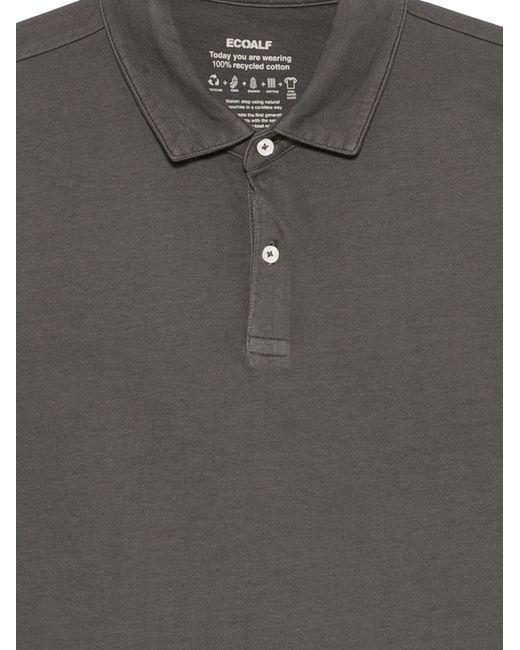 Ecoalf Gray Button Polo Shirt for men