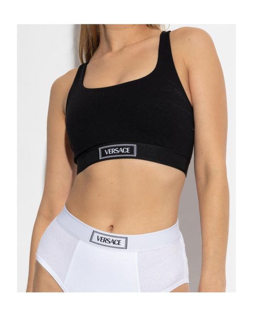 Versace Black Sleeveless Cropped Top