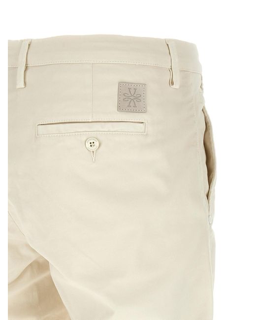 Jacob Cohen Natural Logo Plaque Straight-Leg Trousers for men