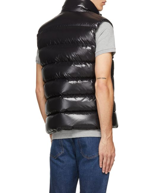 Moncler Black Tibb High-Neck Zip-Up Padded Gilet for men