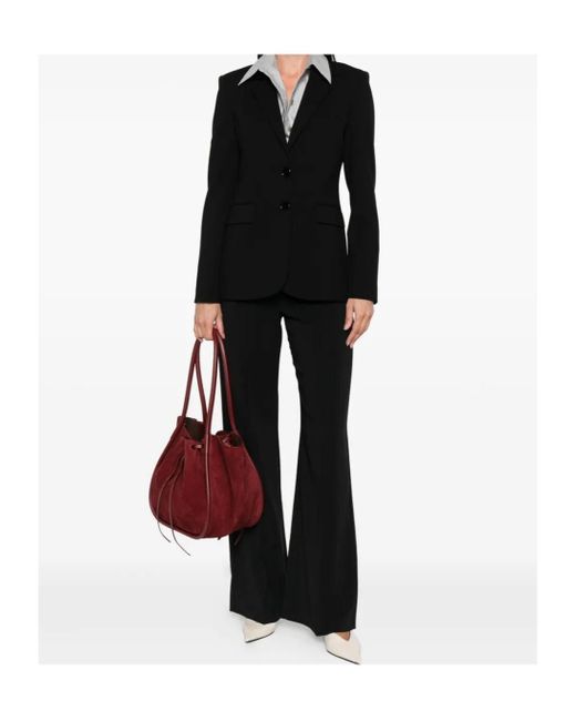 Pinko Black Notched-Lapel Single Breasted Blazer
