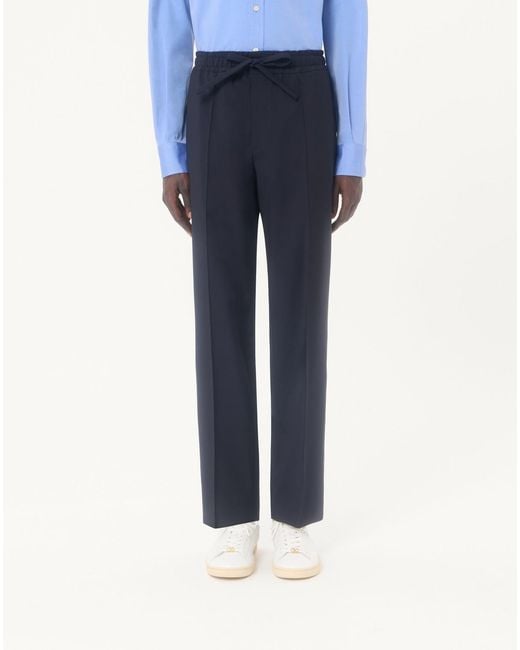 Valentino Blue Drawstring Straight Leg Pants for men