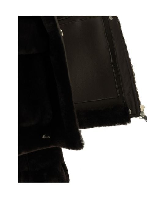 Blancha Black Hooded Fur Jacket