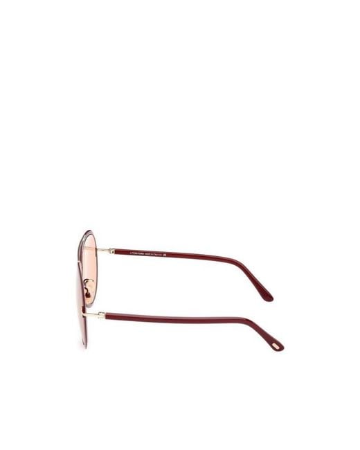 Tom Ford Pink Eyewear Aviator Frame Sunglasses