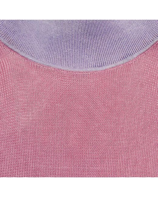Self-Portrait Blue Short Sleeve Knit Top