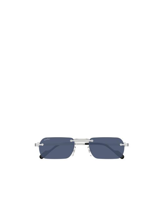 Cartier Blue Rimless Sunglasses for men