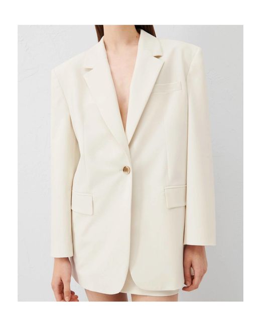 Marella White Single-Breasted Suit Jacket
