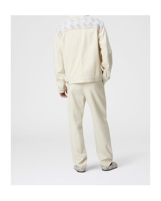 Missoni White Cotton Trousers for men