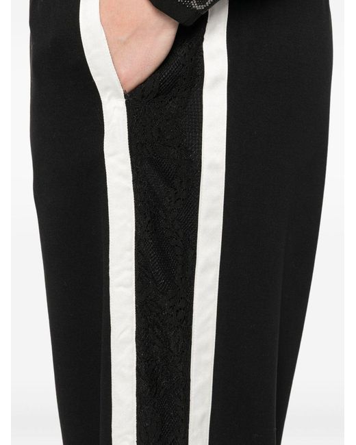 Liu Jo Black Side-Stripe Drawstring Joggers